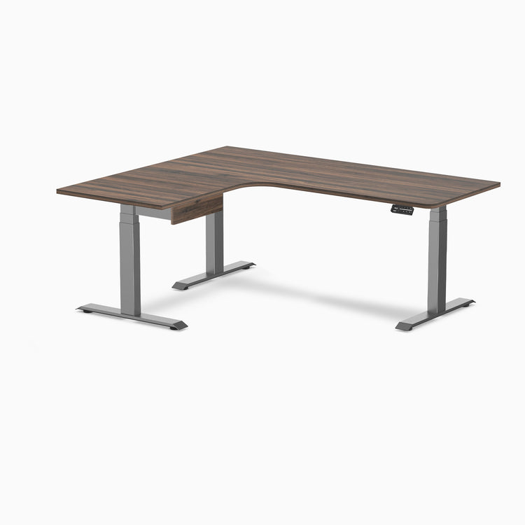 Desky L-Shape Melamine Standing Desk With Drawer