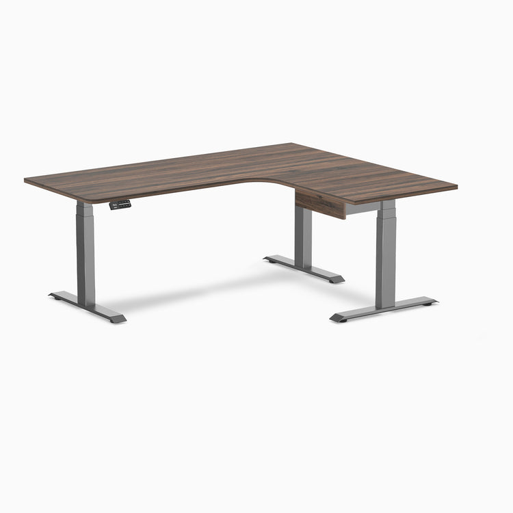 Desky L-Shape Melamine Standing Desk With Drawer