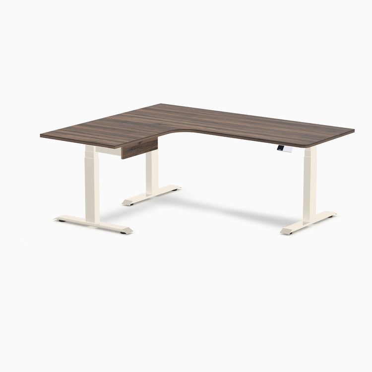 Desky L-Shape Melamine Standing Desk With Drawer