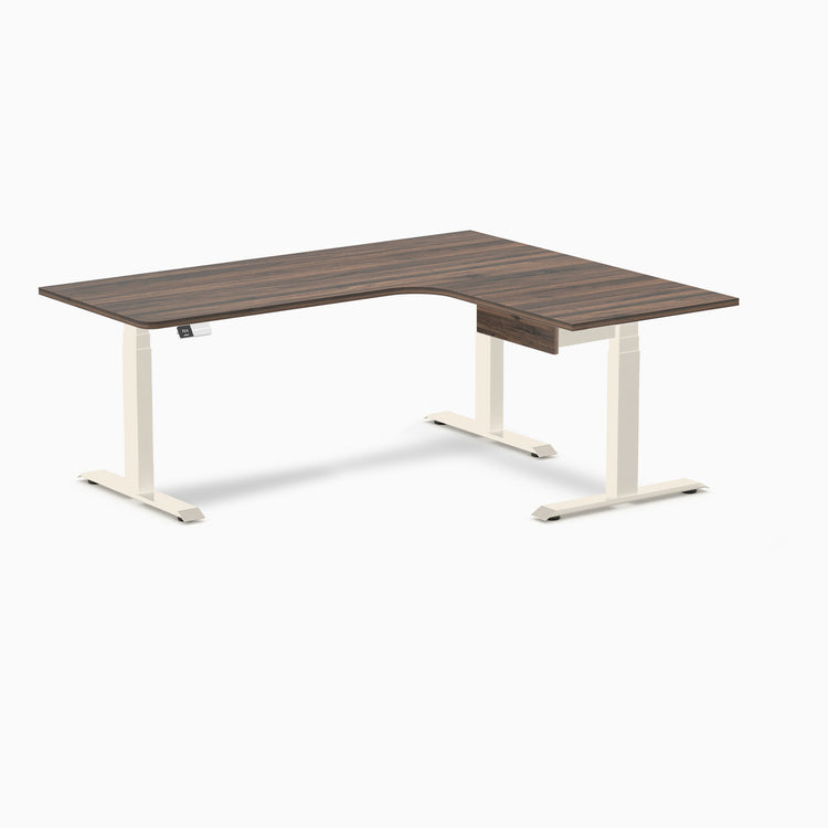 Desky L-Shape Melamine Standing Desk With Drawer