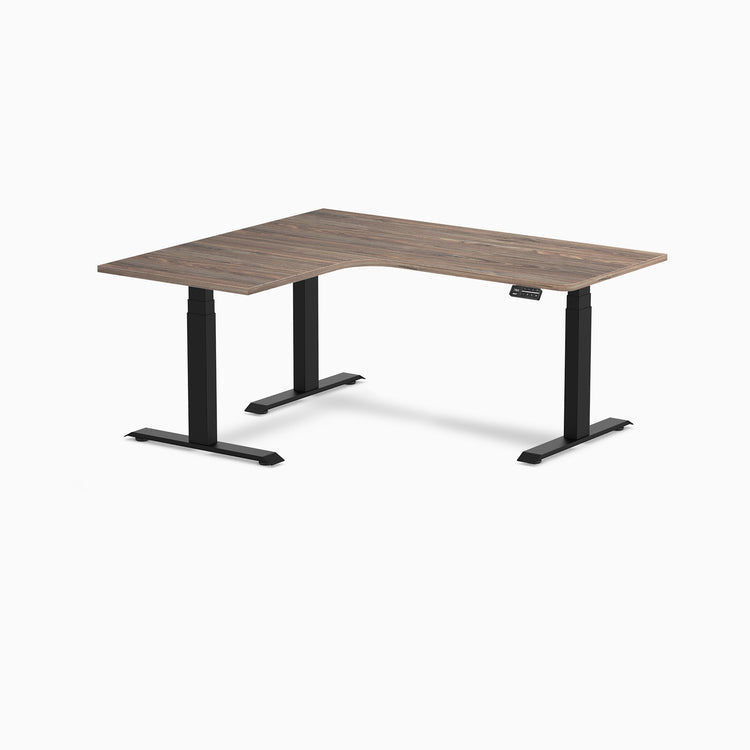 Desky L-Shape Melamine Sit Stand Desk