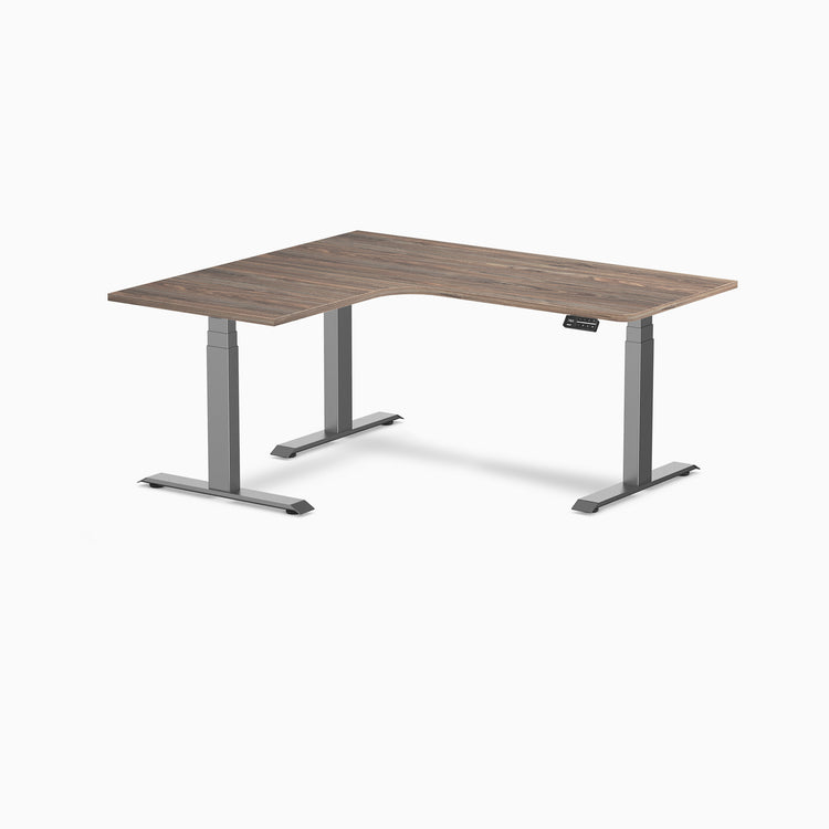 Desky L-Shape Melamine Sit Stand Desk