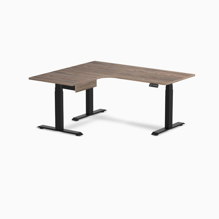 Desky L-Shape Melamine Standing Desk With Drawer