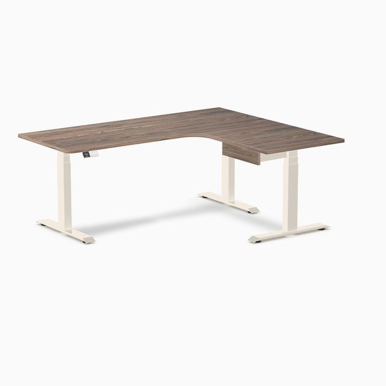 Desky L-Shape Melamine Standing Desk With Drawer