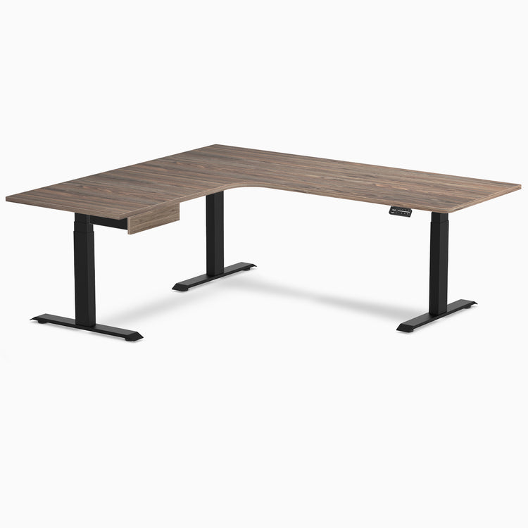 Desky L-Shape Melamine Standing Desk With Drawer