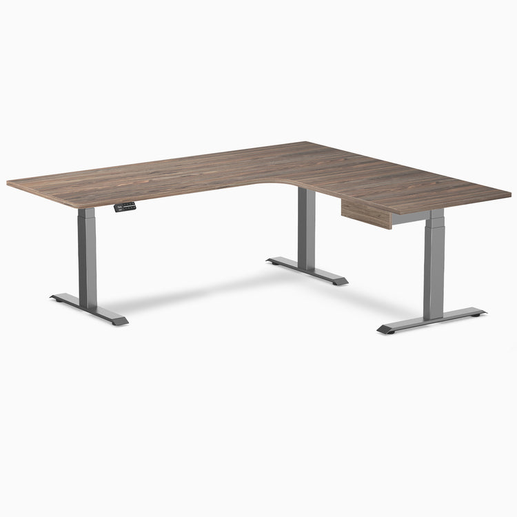 Desky L-Shape Melamine Standing Desk With Drawer