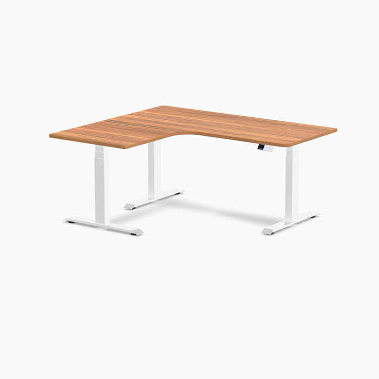 Desky L-Shape Melamine Sit Stand Desk
