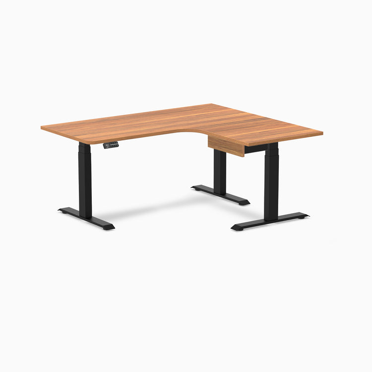 Desky L-Shape Melamine Standing Desk With Drawer