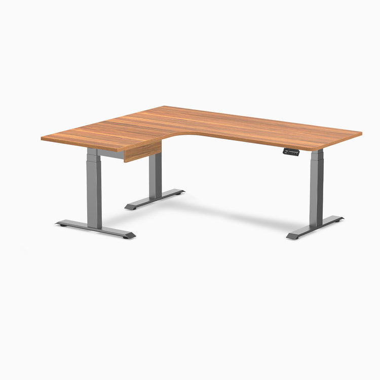 Desky L-Shape Melamine Standing Desk With Drawer