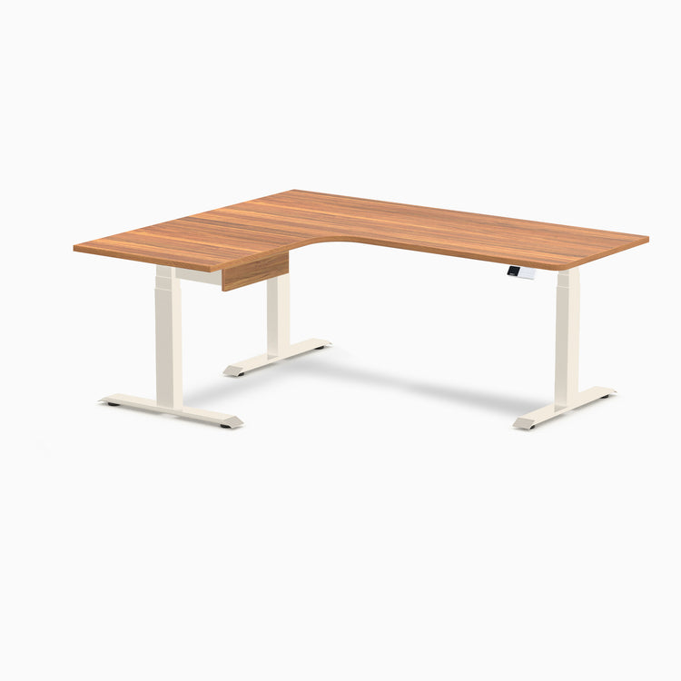 Desky L-Shape Melamine Standing Desk With Drawer