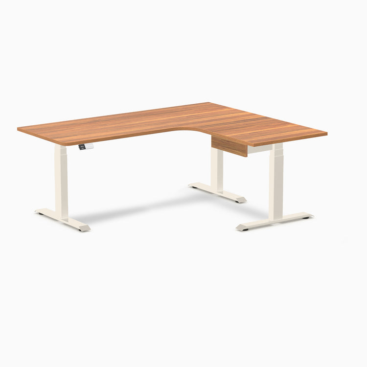 Desky L-Shape Melamine Standing Desk With Drawer