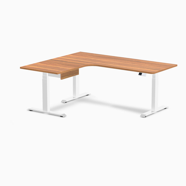 Desky L-Shape Melamine Standing Desk With Drawer