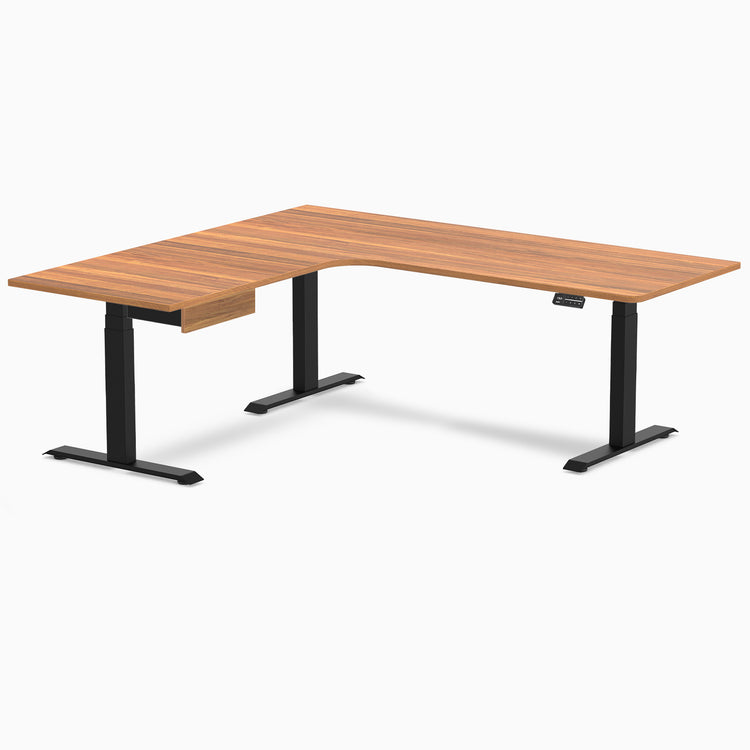 Desky L-Shape Melamine Standing Desk With Drawer