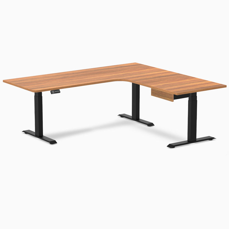 Desky L-Shape Melamine Standing Desk With Drawer
