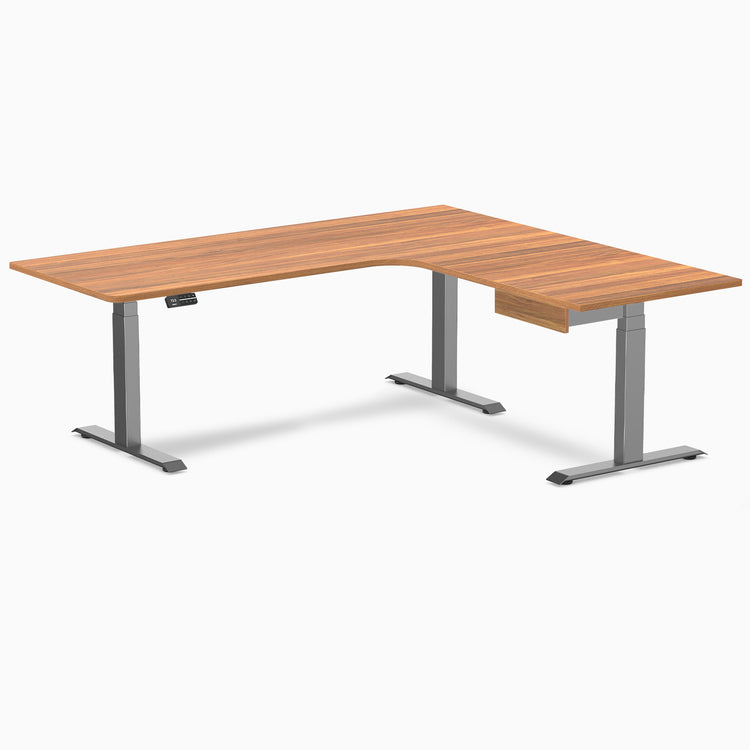 Desky L-Shape Melamine Standing Desk With Drawer