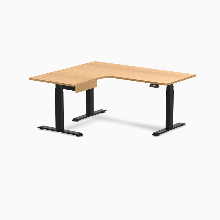 Desky L-Shape Melamine Standing Desk With Drawer