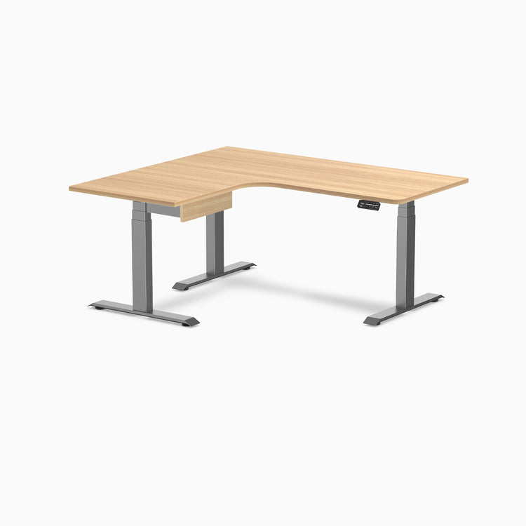 Desky L-Shape Melamine Standing Desk With Drawer