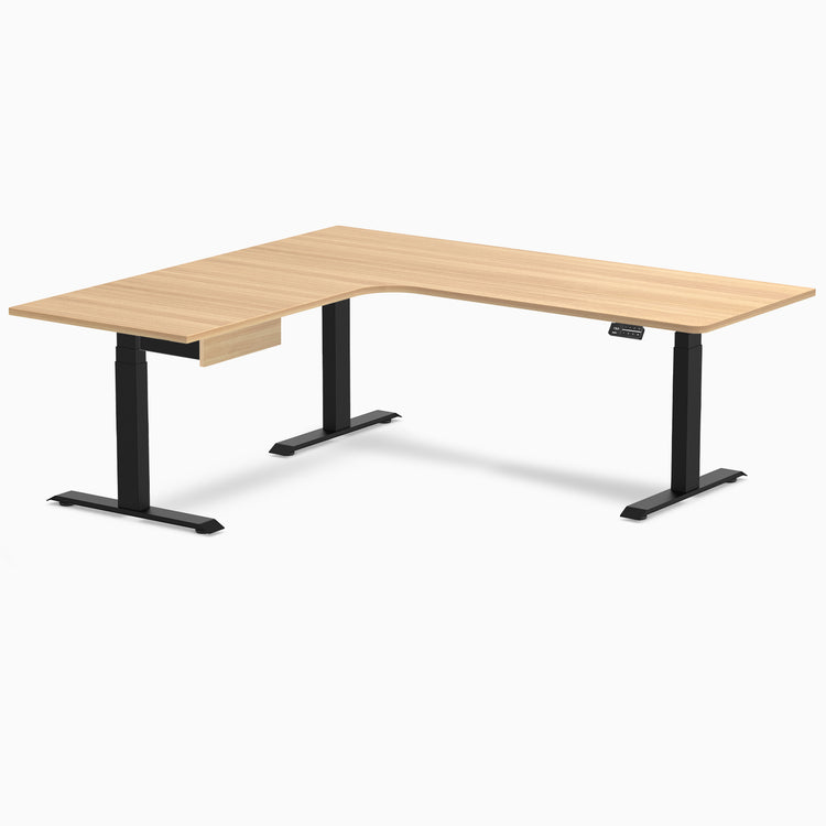 Desky L-Shape Melamine Standing Desk With Drawer