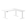 Desky Eco L-Shape Melamine Sit Stand Desk-White Desky®