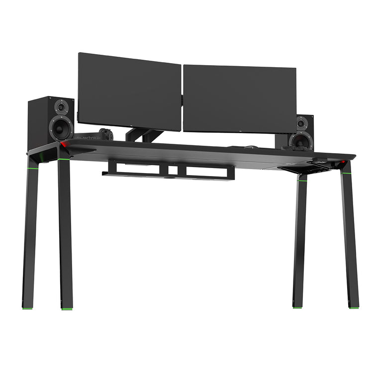 gaming desk integrated cable management 