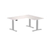 Almost Perfect Desky L-Shape Melamine Sit Stand Desk-White Alaskan Desky®