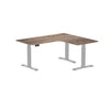 Desky L-Shape Melamine Sit Stand Desk-Natural Walnut Desky®