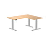 Desky L-Shape Melamine Sit Stand Desk-Select Beech Desky®