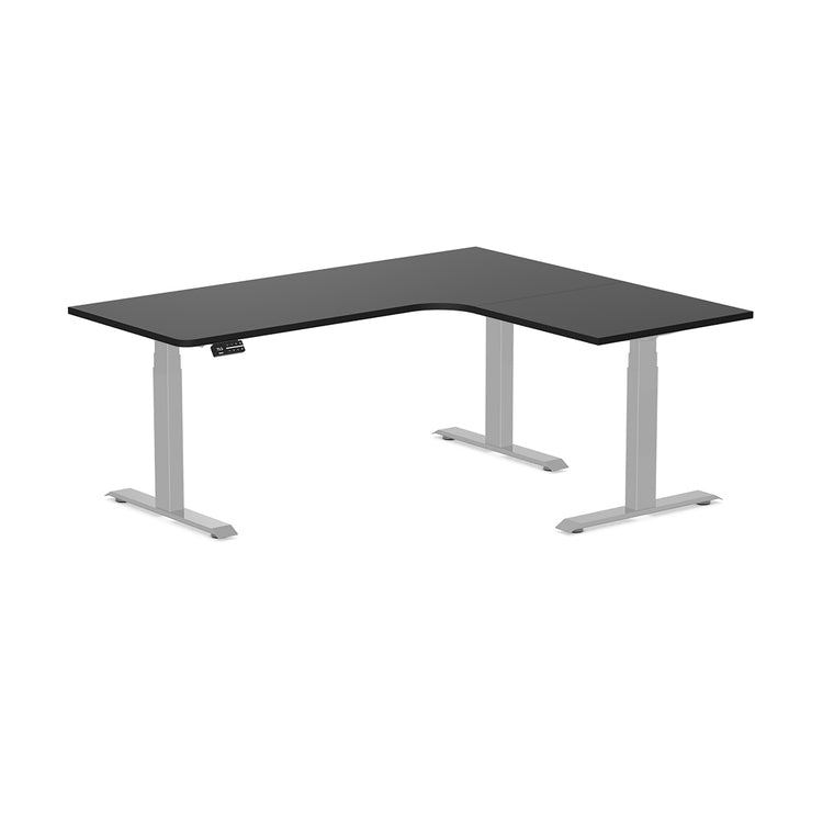 Desky L-Shape Melamine Sit Stand Desk-Black Desky®