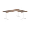 Desky L-Shape Melamine Sit Stand Desk-Natural Walnut Desky®