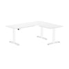 Desky L-Shape Melamine Sit Stand Desk-White Desky®