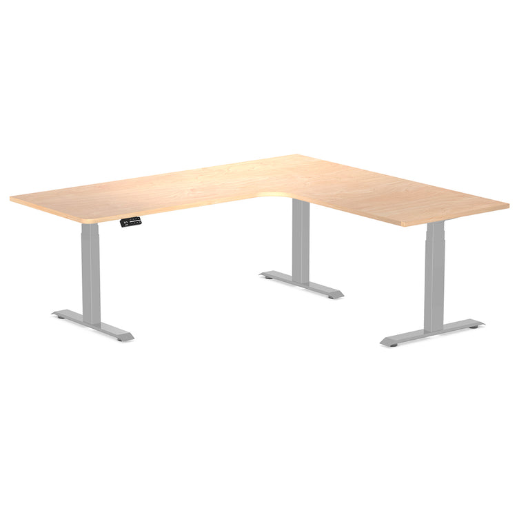 Desky L-Shape Melamine Sit Stand Desk-Curly Birch Desky®