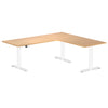 Desky L-Shape Melamine Sit Stand Desk-Select Beech Desky®