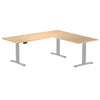 Desky L-Shape Melamine Sit Stand Desk-Sublime Teak Desky®