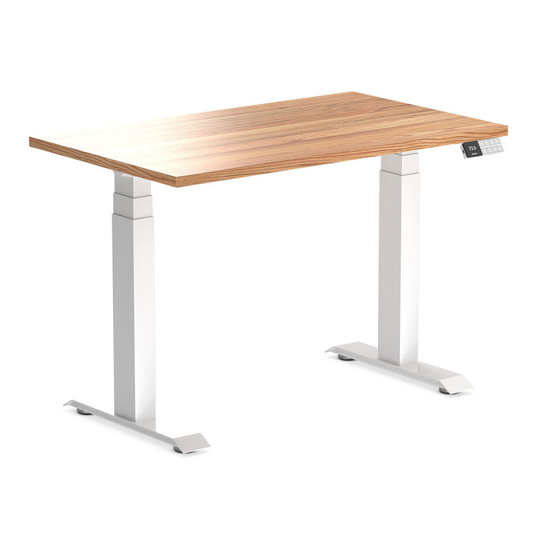 Desky Dual Mini Hardwood Sit Stand Desk-Red Oak Desky®