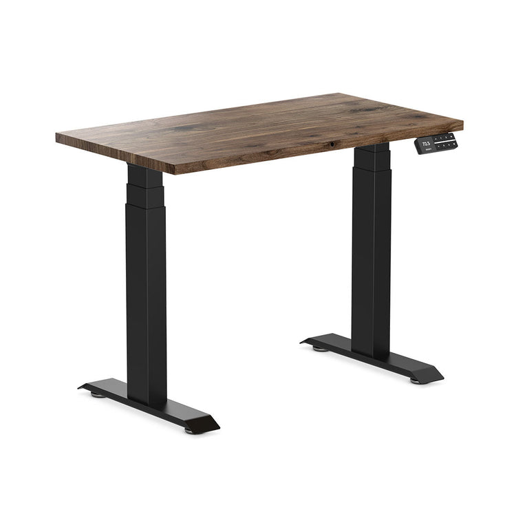 Almost Perfect Desky Dual Mini Hardwood Sit Stand Desk-Natural Walnut Desky®
