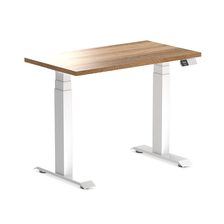 Desky Dual Mini Hardwood Sit Stand Desk-White Oak Desky®
