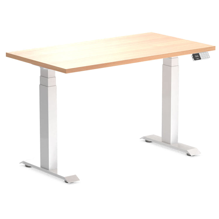 Desky Dual Mini Sit Stand Desk-Select Beech Desky®