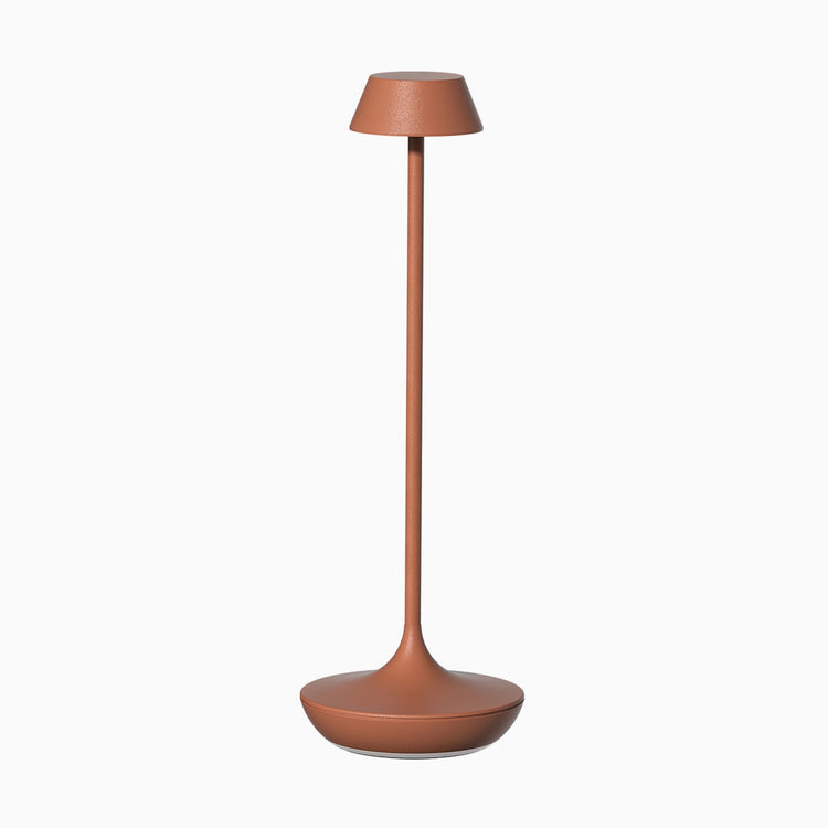 Desky nimbus rechargeable desk lamp in terracotta