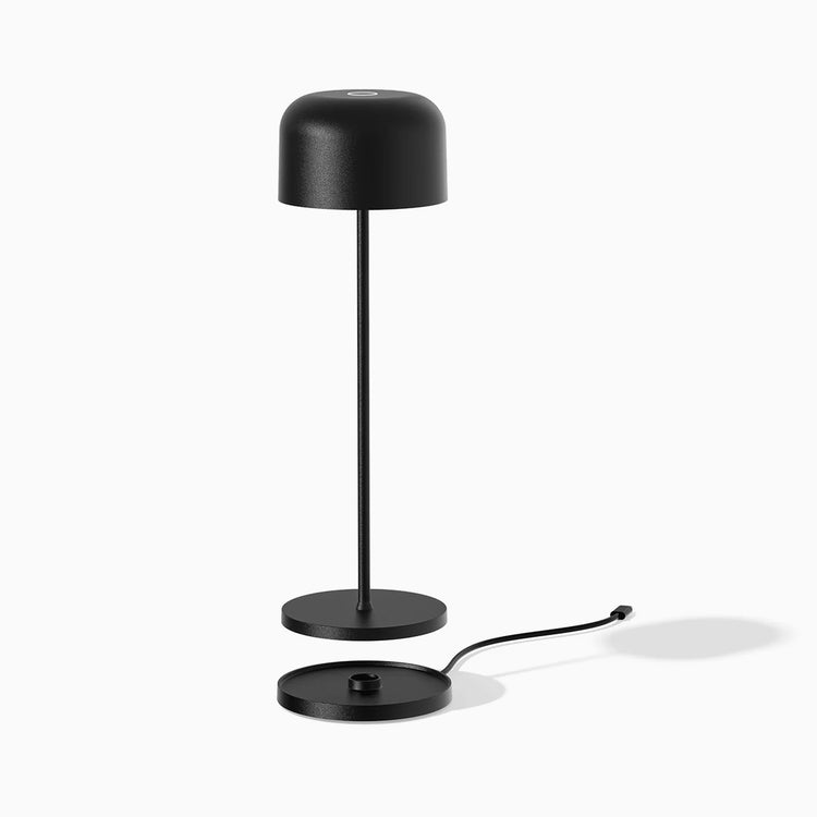 Deky orbit desk lamp in black with charging dock