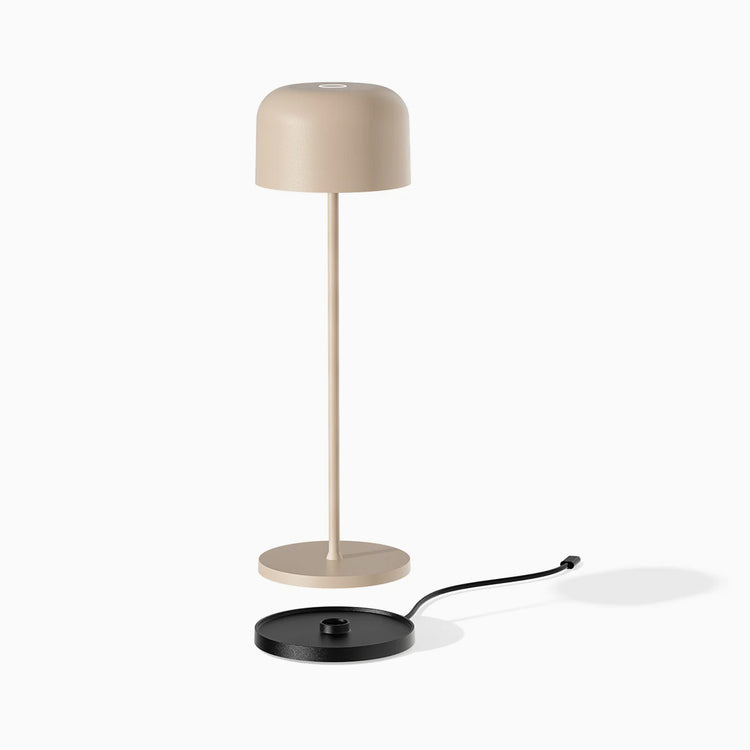 Deky orbit desk lamp in sand with charging dock