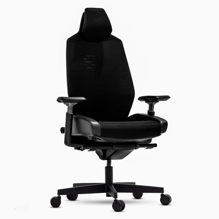 Highly adjustable gaming chair in all black - Desky