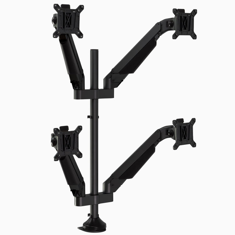 Black quad monitor arm - Desky