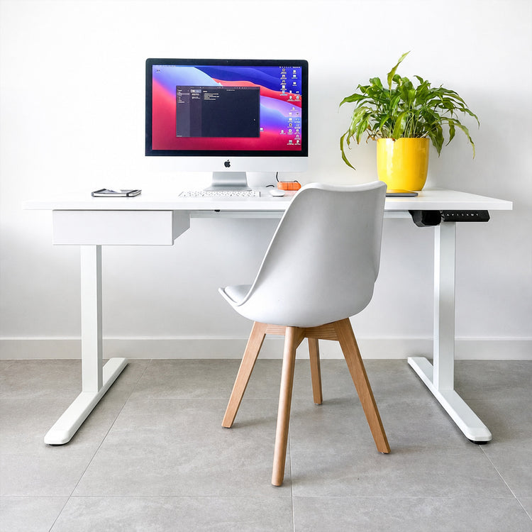 Desky Single Standing Desk With Drawer