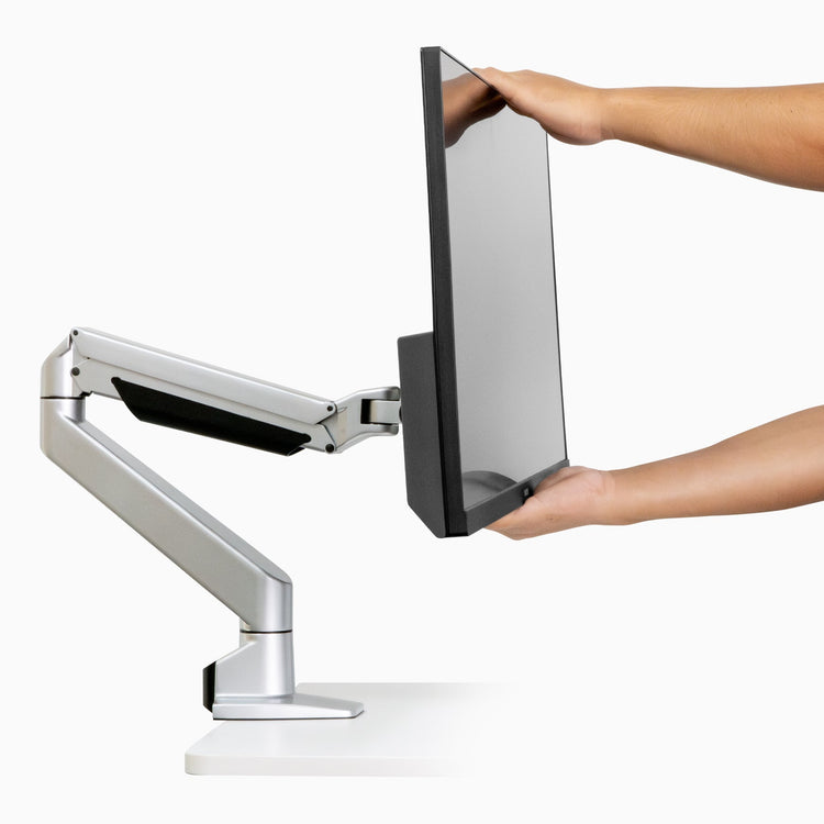 Ergonomic heavy duty single monitor arm