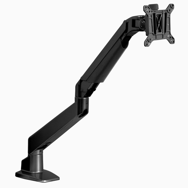 Black single monitor arm