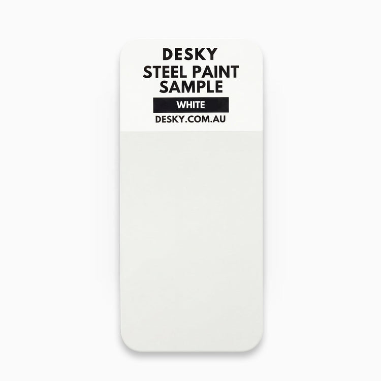 Desky locker steel paint sample in white
