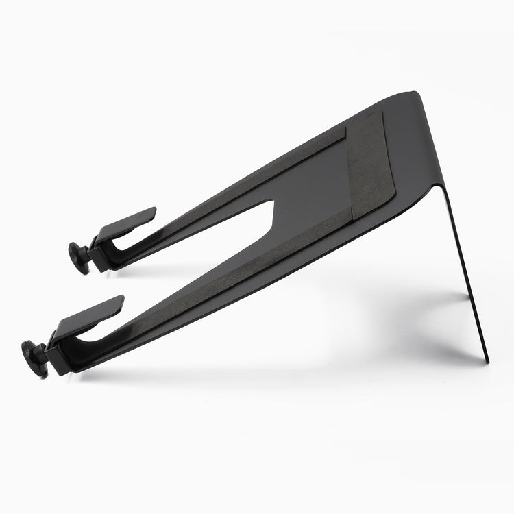 Black universal laptop mount for monitor arm