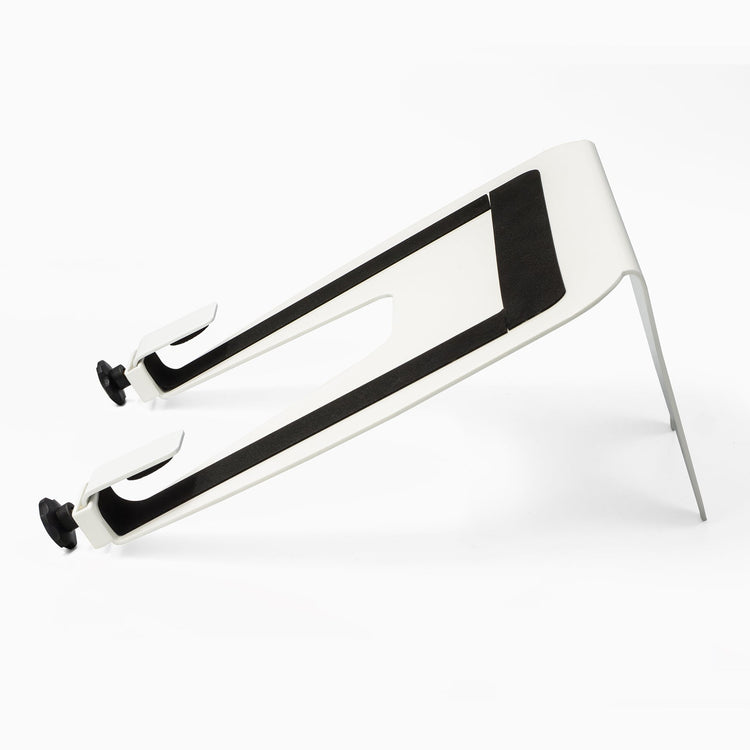 White universal laptop mount for monitor arm