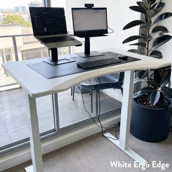 Almost Perfect Desky Dual Ergo Edge Sit Stand Desk-DeskyÂŽ Australia