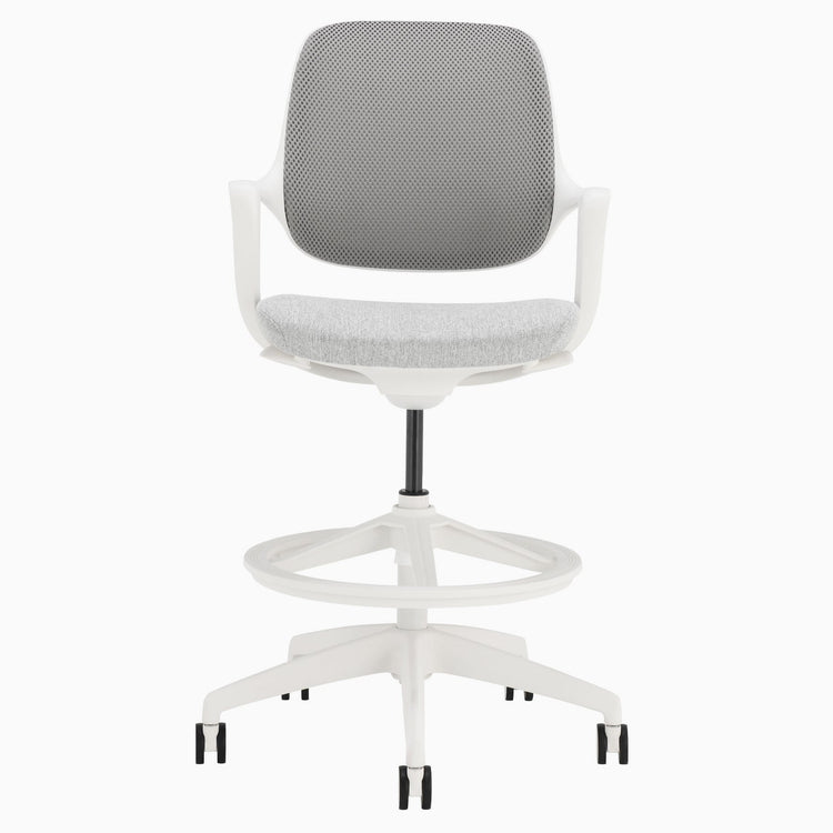 White minimalist evoque low back chair